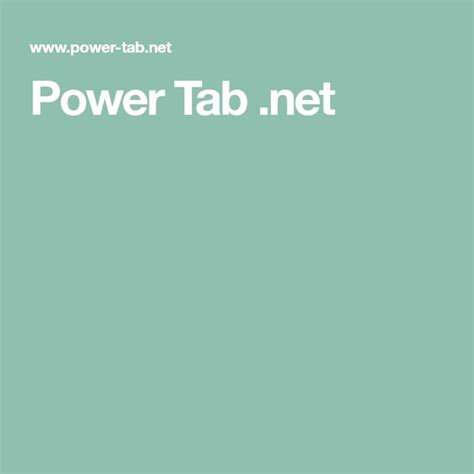 Power Tab .net .